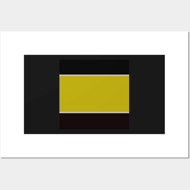 yellow and black abstract minimalist design Wall Art by pauloneill-art